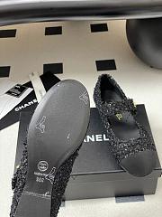 Chanel 25 Mary Janes Tweed Sequin Grosgrain Black - 4