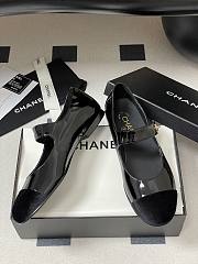 Chanel Mary Janes Patent Calfskin Velvet Black - 3