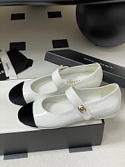 Chanel Mary Janes Patent Calfskin Velvet White Black - 6