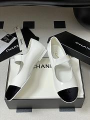Chanel Mary Janes Patent Calfskin Velvet White Black - 3
