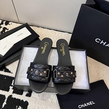 Chanel Slide Slippers Black