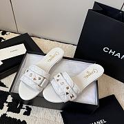 Chanel Slide Slippers White - 1