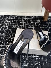 Jimmy Choo Ciela Mule 45 Black Leather Ribbon Mule Sandal - 4