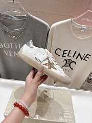 Super Star With Gold Glitter Star And Ice Gray Suede Inserts - 1