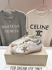 Super Star With Gold Glitter Star And Ice Gray Suede Inserts - 4