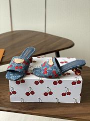 LVxTM Lily Mule Monogram Cherry Denim 1AHLTF - 5