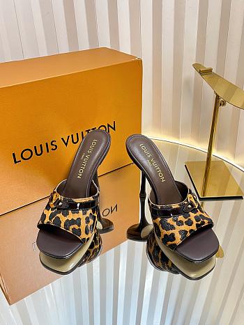 LV 6AM Mule Brown Hairy Calf Leather 1AIEYN 9cm