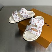 LV Pool Pillow Flat Comfort Mule Dune Beige Monogram Nylon 1AHMDU - 6