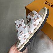 LV Pool Pillow Flat Comfort Mule Dune Beige Monogram Nylon 1AHMDU - 5