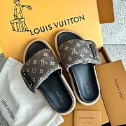 LV Pool Pillow Flat Comfort Mule Cacao Brown Monogram Nylon 1AAEBX - 6