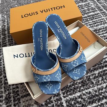 LV 6AM Mules Blue Monogram Denim 1ADIF3