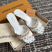 LVxTM 6AM Mule Multicolored Monogram Canvas White 1AGWTA - 6