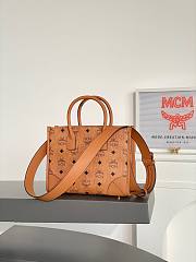 MCM Munchen Tote In Visetos Small Cognac - 24x11x19cm - 6