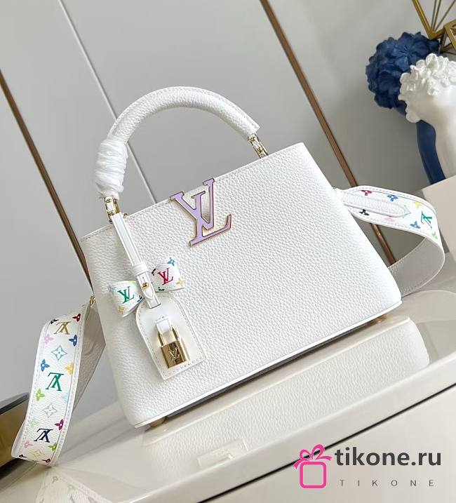 LVxTM Capucines BB Taurillon Leather White M13253 - 27x17.3x9cm - 1