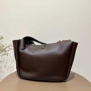 YSL Le 5 A 7 Bea In Grained Leather Marron Fonce - 50x28x18cm - 4