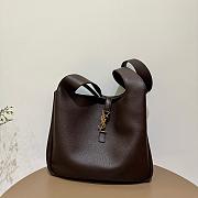 YSL Le 5 A 7 Bea In Grained Leather Marron Fonce - 50x28x18cm - 2