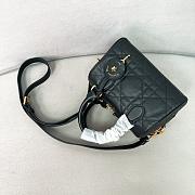 Dior Groove 20 Bag Black Macrocannage Calfskin - 20.5x13.5x12cm - 3