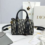 Dior Groove 20 Bag Blue Dior Oblique Jacquard - 20.5x13.5x12cm - 4