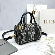 Dior Groove 20 Bag Blue Dior Oblique Jacquard - 20.5x13.5x12cm - 3