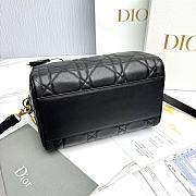 Dior Groove 25 Bag Black Macrocannage Calfskin - 25x19x16cm - 6