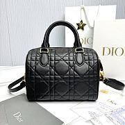 Dior Groove 25 Bag Black Macrocannage Calfskin - 25x19x16cm - 5