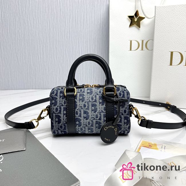 Dior Groove 17 Nano Bag Blue Denim Dior Oblique Jacquard - 17x10x8cm - 1