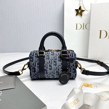 Dior Groove 17 Nano Bag Blue Denim Dior Oblique Jacquard - 17x10x8cm