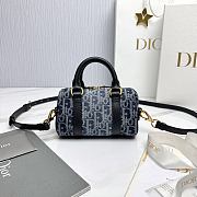 Dior Groove 17 Nano Bag Blue Denim Dior Oblique Jacquard - 17x10x8cm - 3