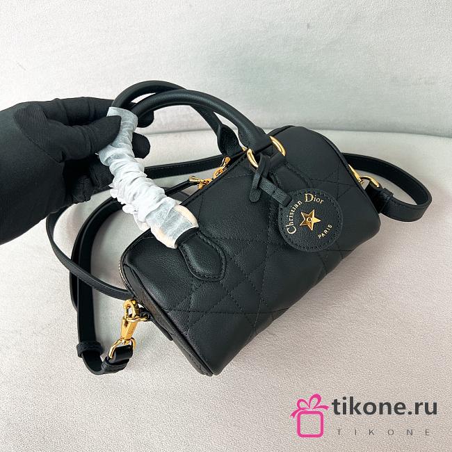 Dior Groove 17 Nano Bag Black Macrocannage Calfskin - 17x10x8cm - 1