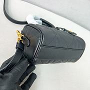 Dior Groove 17 Nano Bag Black Macrocannage Calfskin - 17x10x8cm - 5