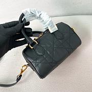 Dior Groove 17 Nano Bag Black Macrocannage Calfskin - 17x10x8cm - 3