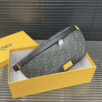 Fendi Belt Bag Fabric Grey - 28x17cm