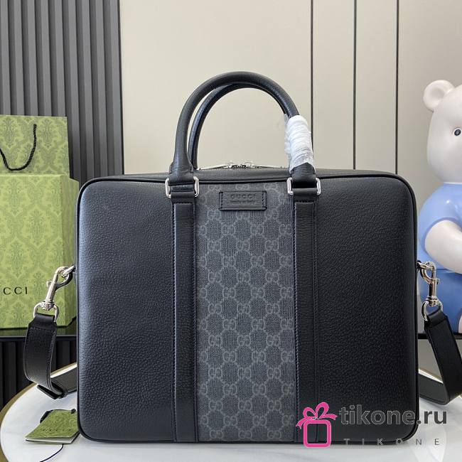 Gucci GG Supreme Medium Briefcase Black - 36.5x29x7.5cm - 1