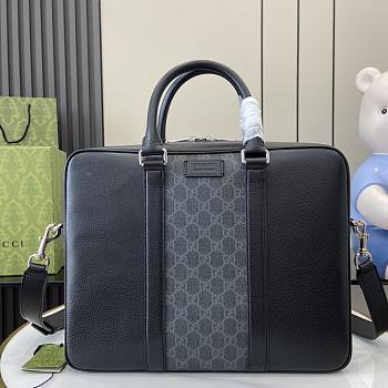 Gucci GG Supreme Medium Briefcase Black - 36.5x29x7.5cm