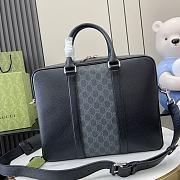 Gucci GG Supreme Medium Briefcase Black - 36.5x29x7.5cm - 2