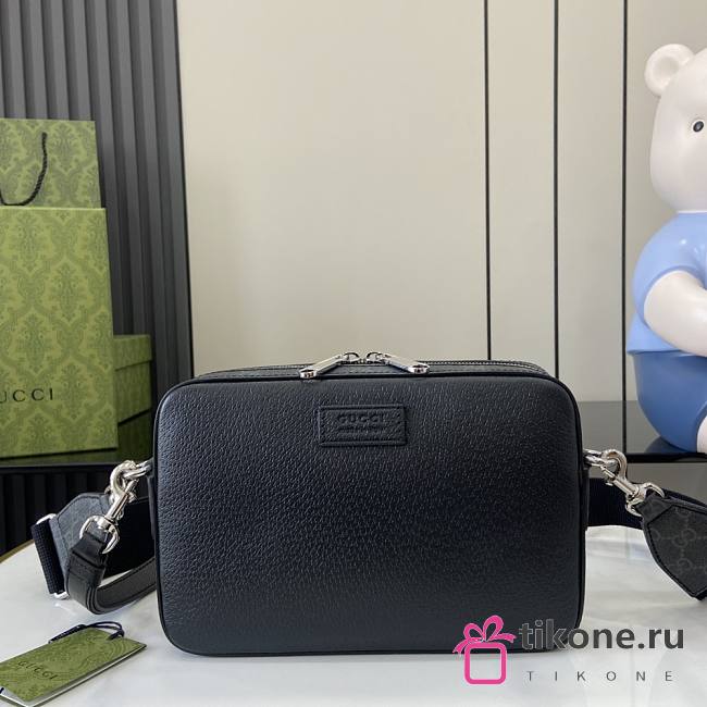 Gucci GG Supreme Small Crossbody Bag Black - 24x16.5x4.5cm - 1