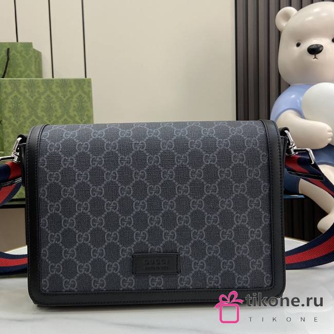 Gucci GG Medium Crossbody Bag In Black Supreme - 27x20x8cm - 1