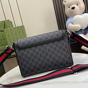 Gucci GG Medium Crossbody Bag In Black Supreme - 27x20x8cm - 2