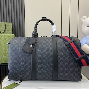 Gucci GG Black Medium Duffle Bag in Black GG Canvas - 45x30x24.5cm