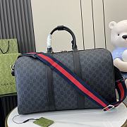 Gucci GG Black Medium Duffle Bag in Black GG Canvas - 45x30x24.5cm - 2