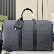 Gucci GG Black Large Duffle Bag in Black GG Canvas - 52x33x28cm - 6