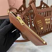 Miumiu Leather Basket Cognac 5BA294 - 24x12.5x9cm - 5