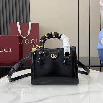 Gucci Diana Small Tote Bag In Black Leather - 20x16x10cm