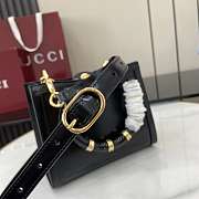 Gucci Diana Small Tote Bag In Black Leather - 20x16x10cm - 4