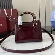 Gucci Diana Small Tote Bag In Rosso Ancora Red Leather - 20x16x10cm - 5