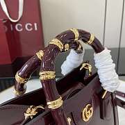 Gucci Diana Small Tote Bag In Rosso Ancora Red Leather - 20x16x10cm - 4