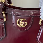 Gucci Diana Small Tote Bag In Rosso Ancora Red Leather - 20x16x10cm - 2