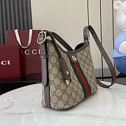 Gucci Ophidia Small Shoulder Bag In Beige And Brown GG Fabric - 23x21x12cm - 6