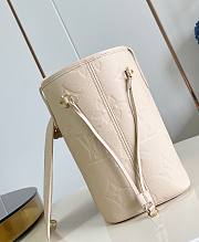 LV Neverfull MM Monogram Empreinte Leather Cream Beige M46676 - 31x28x14cm - 3