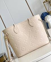 LV Neverfull MM Monogram Empreinte Leather Cream Beige M46676 - 31x28x14cm - 6